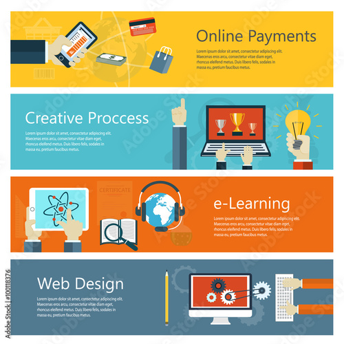 Modern concepts collection in flat design