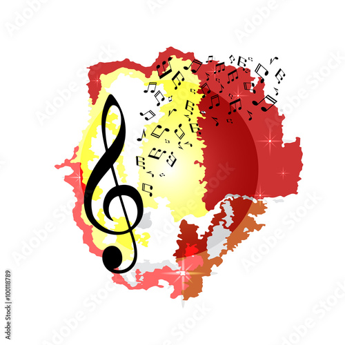 Abstract color music background