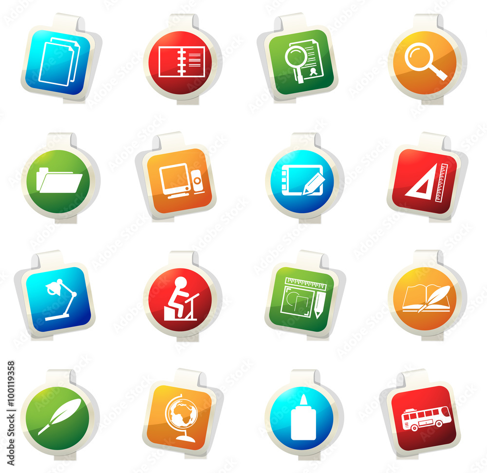 School Icons set School Icons set
