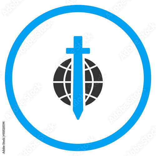 Globe Sword Icon