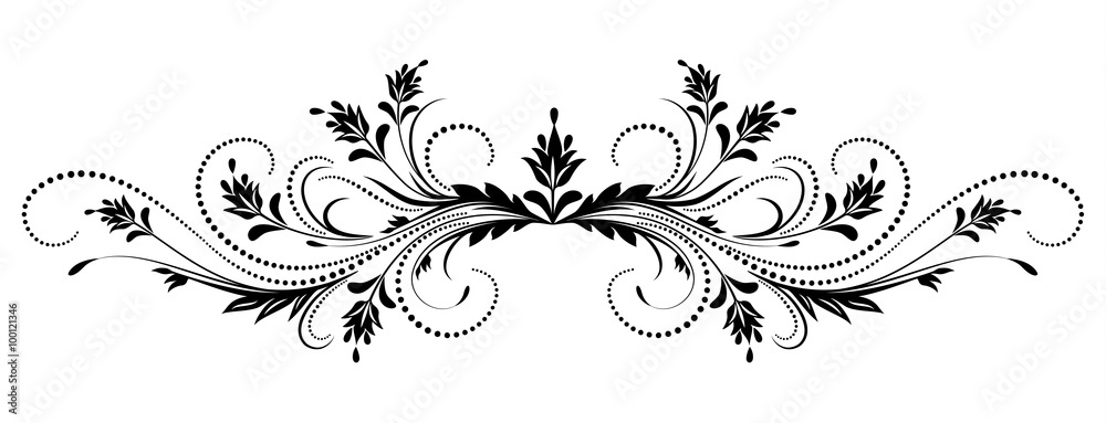 Decorative floral ornament Decorative floral ornament