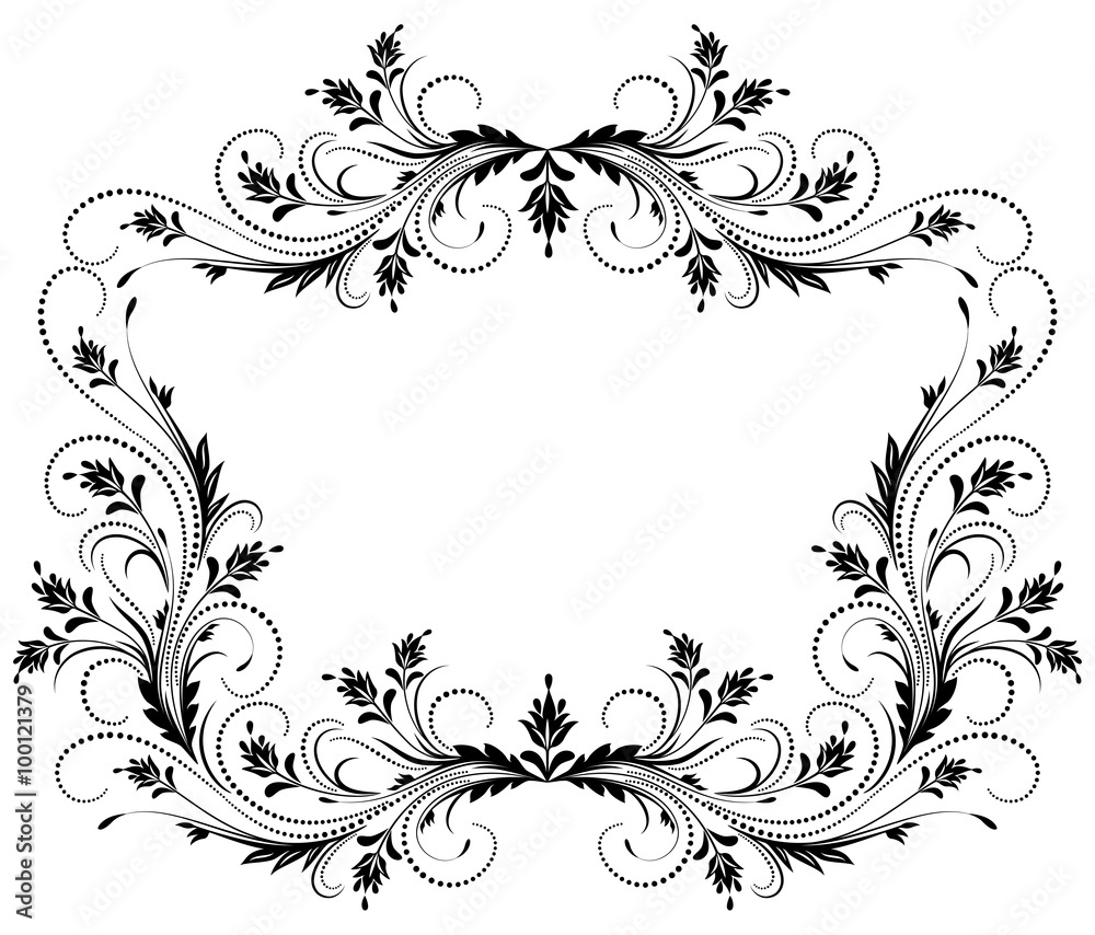 Decorative frame with ornament Decorative frame with ornament