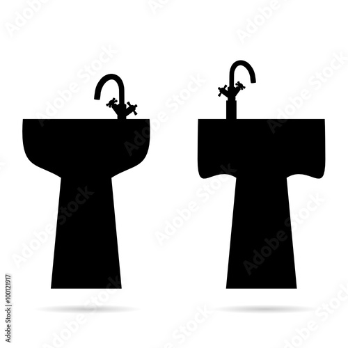 sink vector in black