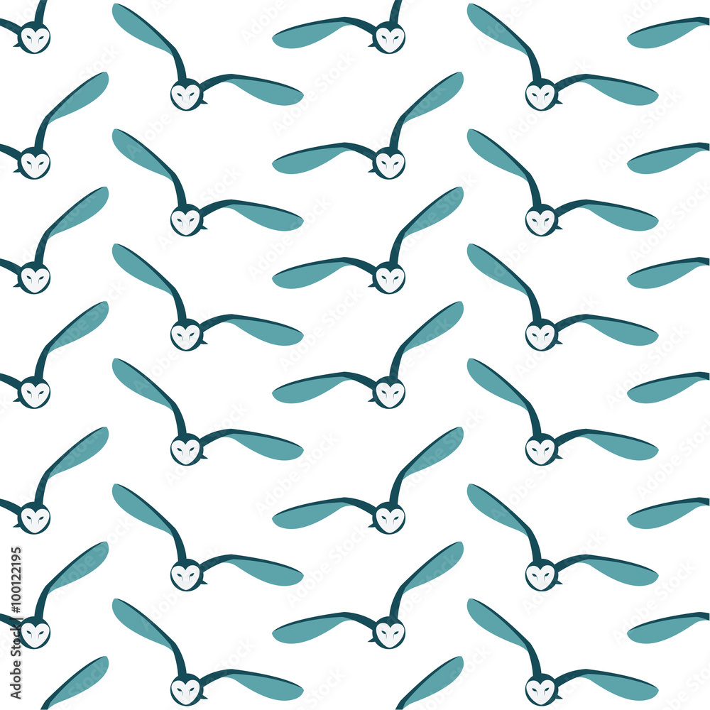Owl vector art background design for fabric and decor. Seamless Owl vector art background design for fabric and decor. Seamless