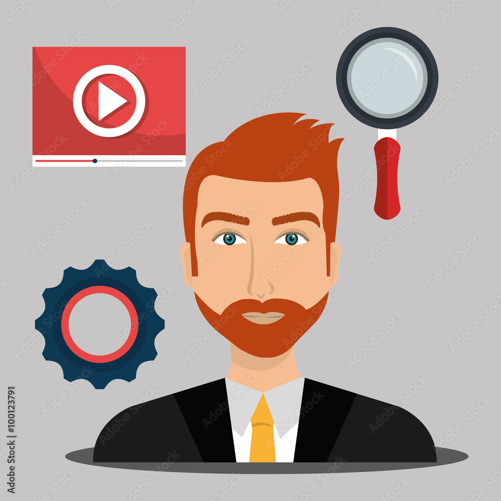 Business people and digital marketing Business people and digital marketing