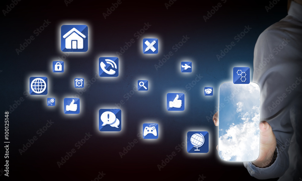 Fototapeta premium Smartphone interface application