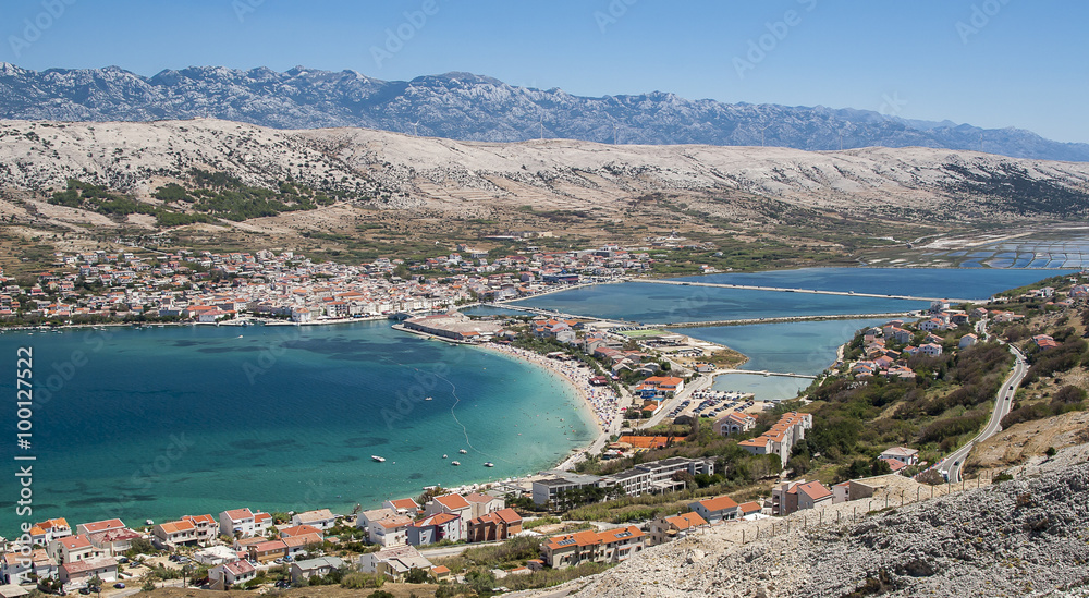 view of Pag in Croatia