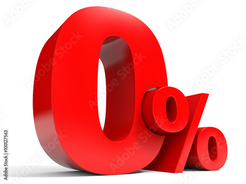 Red zero percent off. Discount 1%.