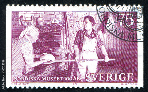Women baking bread