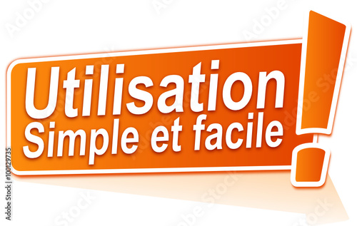 utilisation simple et facile sur étiquette orange