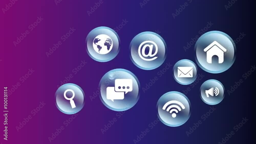 Technology and apps icons, Video Animation Technology and apps icons, Video Animation