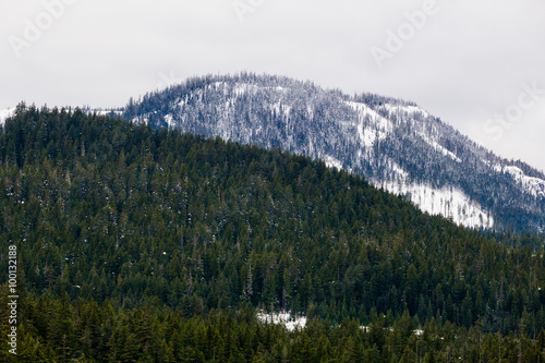 Oregon Mountains in Winter Snow