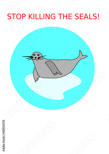 Stop killing the seals banner