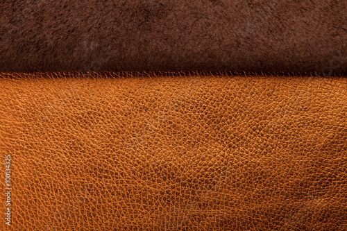 Plakat w ramie gold leather texture background with leather border