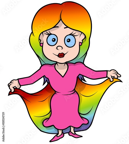 Rainbow Fairy - Cartoon Ill...