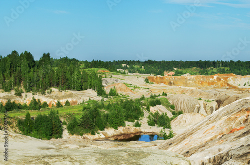 Obraz na plátně Abandoned deposits of refractory clays