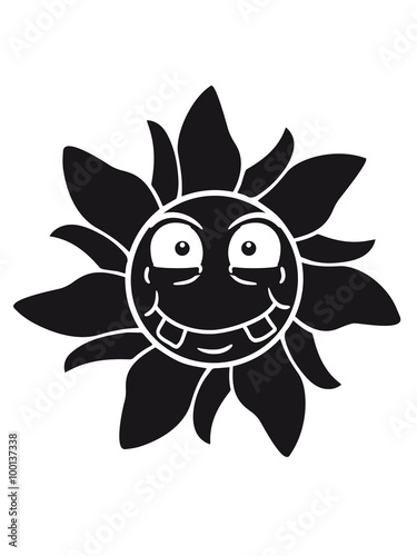 black funny sweet sunbeam grin comic cartoon face cheeky design © Style-o-Mat-Design