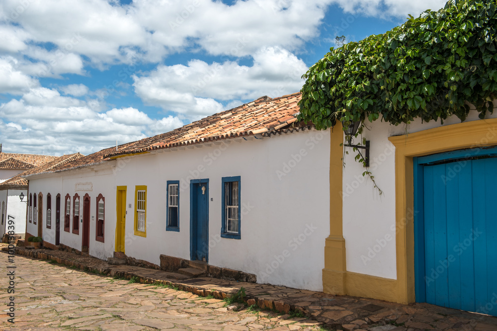 Tiradentes, BRAZIL - january 08, 2016:  Colonial Houses - Historical Town of the city (Unesco  World Heritage)