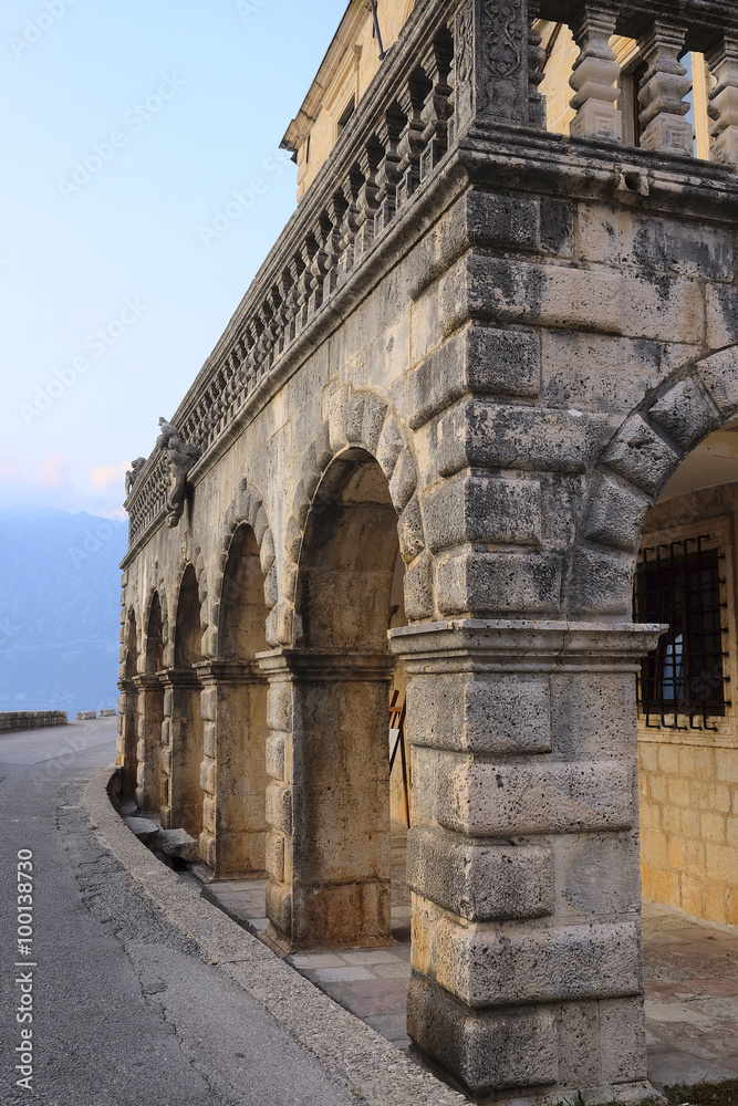 House with the columns in Perast, Montenegro