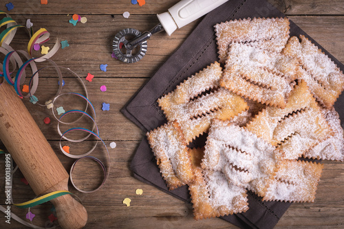 Fried chiacchiere carnevale