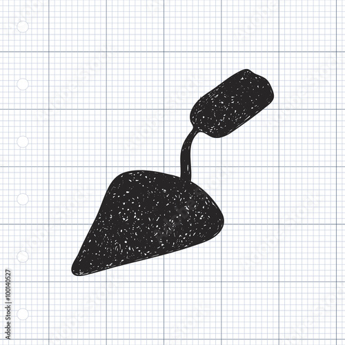 Simple doodle of a trowel