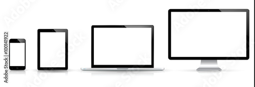 Modern digital tech device collection