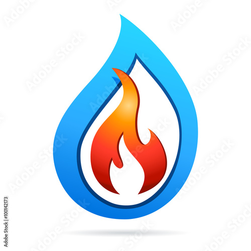 Feuer und Wasser - 3D Icon