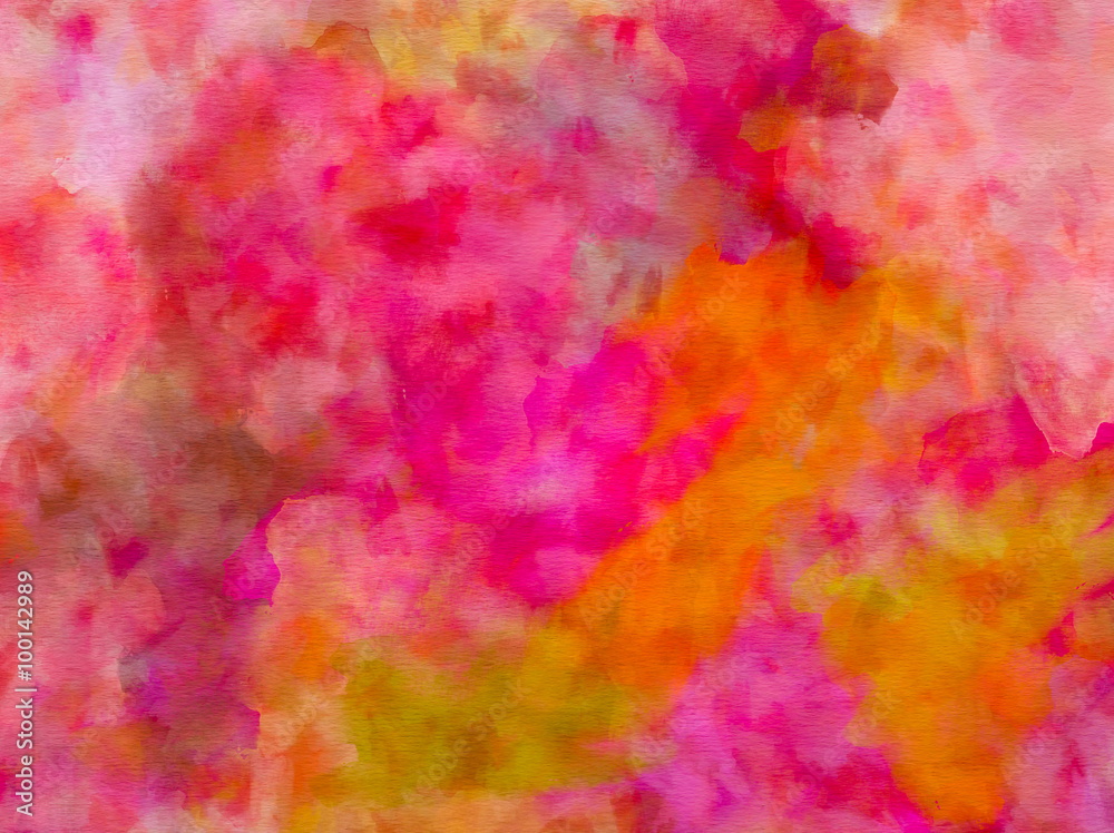 Purple Pink Orange Red Green Watercolor Paper Texture Background