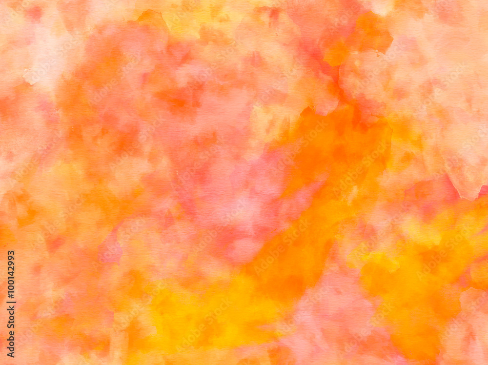 Orange Yellow Red Watercolor Paper Texture Background