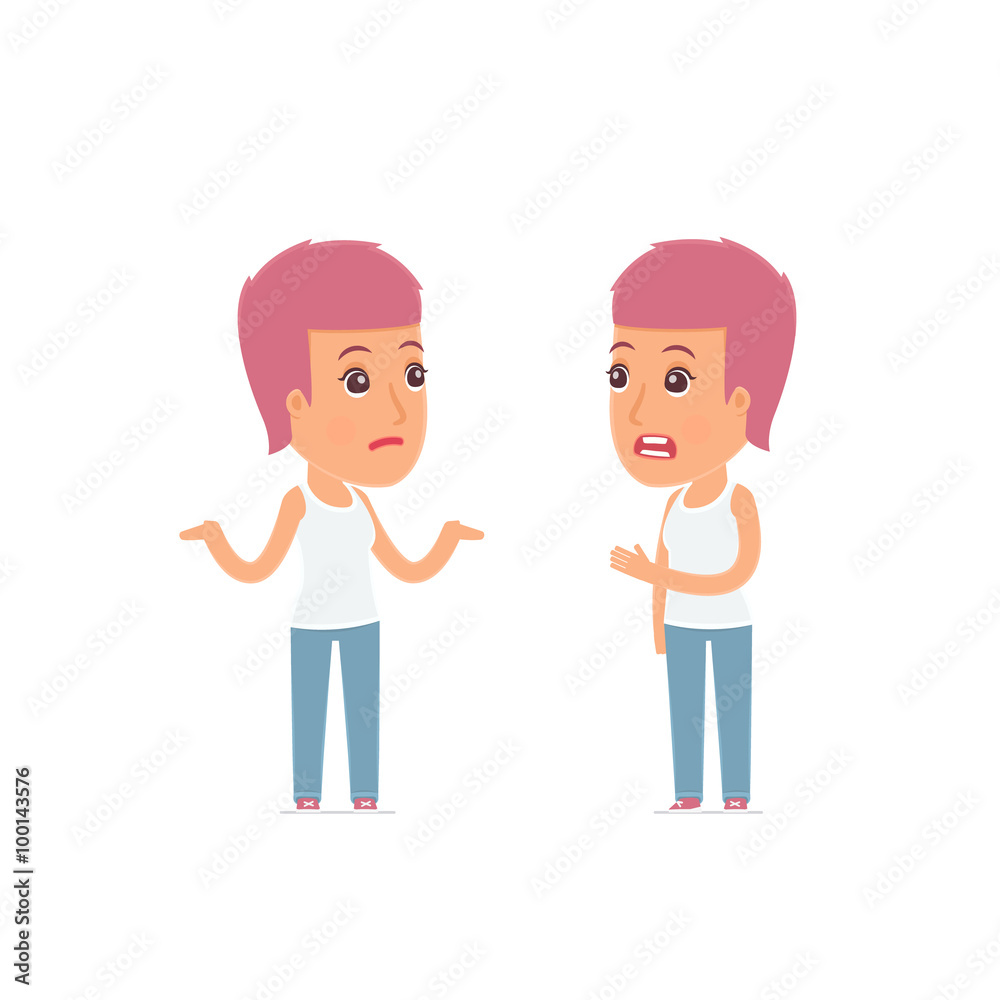 Frustrated Character Blogger Girl can not help to solve the prob Frustrated Character Blogger Girl can not help to solve the prob
