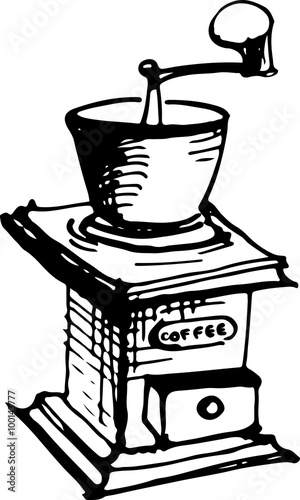 Coffee mill. Vector illustration