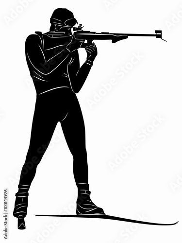 biathlon shooter. vector illustration