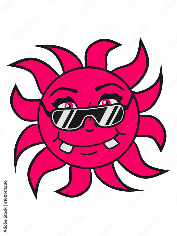 pink girl woman sunglasses female face comic funny sun