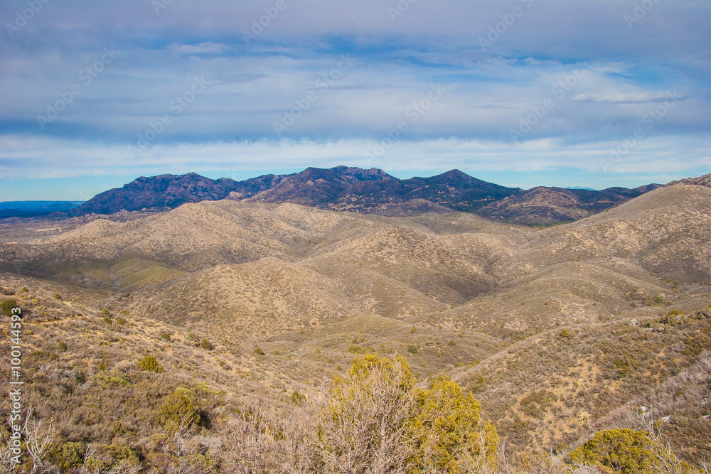 Fototapeta premium Arizona-The Granite Mountain Wilderness near Prescott is an area of beautiful mountain peaks and lush desert.