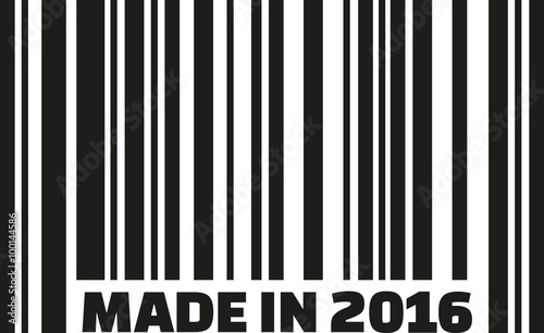 Made in 2016 with barcode