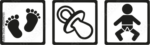 Baby triple footprint pacifier