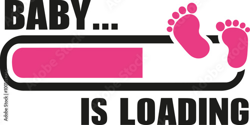 Baby girl is Loading with download bar