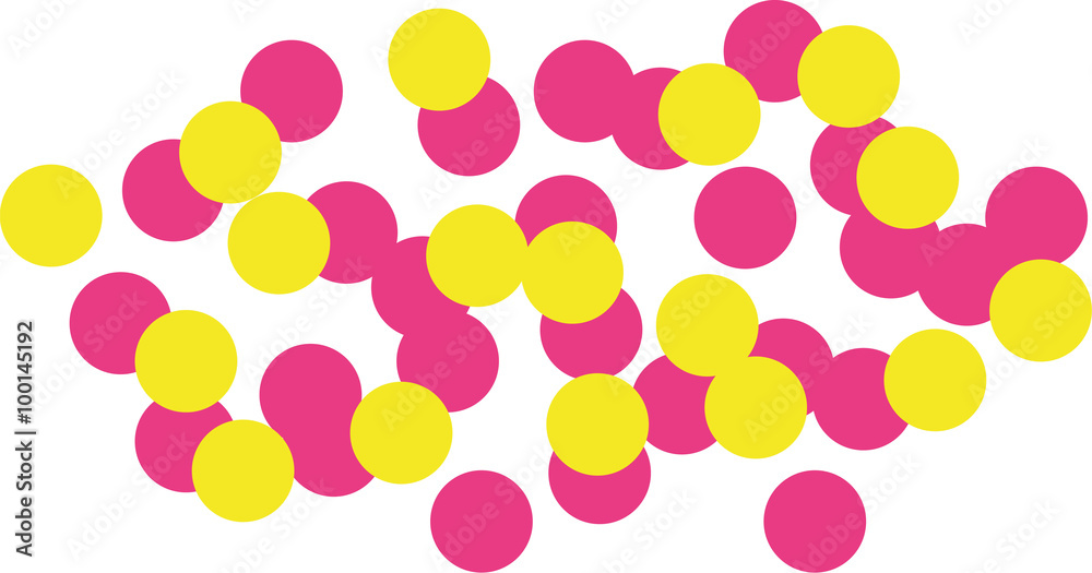 XXL Confetti yellow and pink