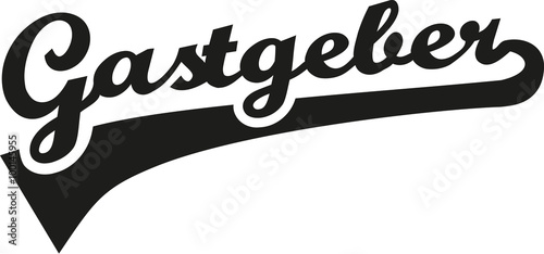 Host german word retro font