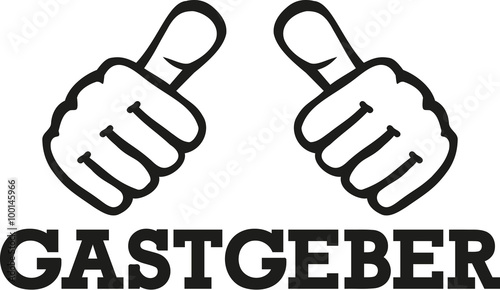 Host german word with thumbs