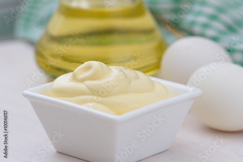 Mayonnaise with ingredients