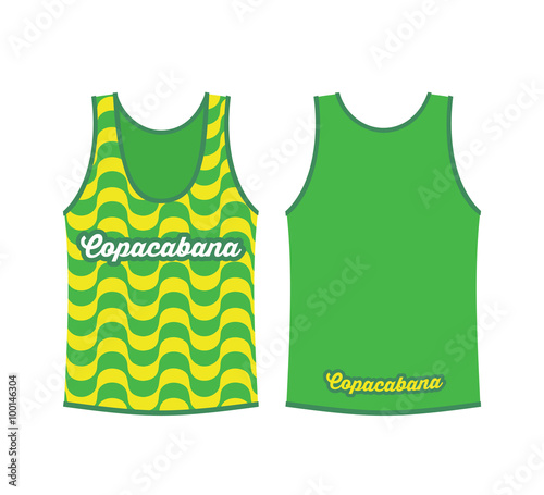 Tank top shirt with Copacabana pattern