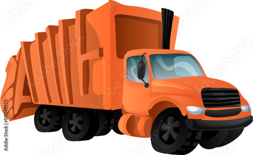 Trash truck. Vector illustration