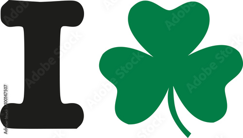 I love with clover instead of heart