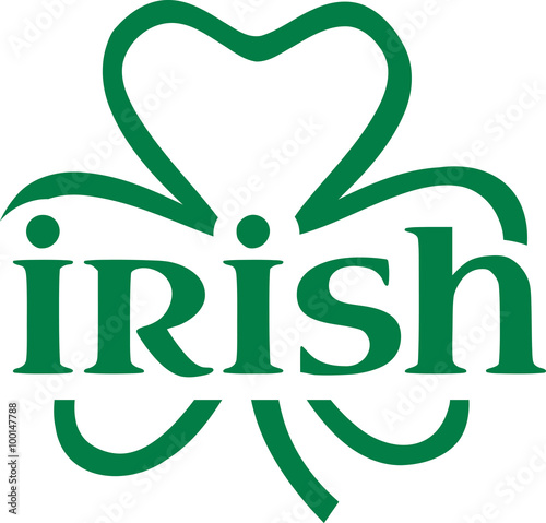 Clover with irish word