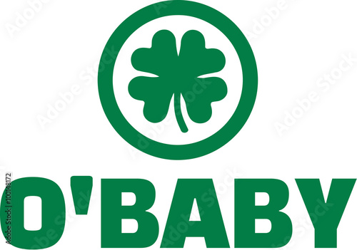 Irish design - O'Baby with four-leaf shamrock