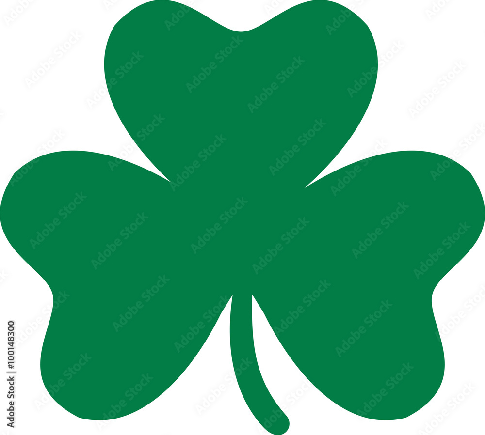 Classic clover with three leaves Classic clover with three leaves