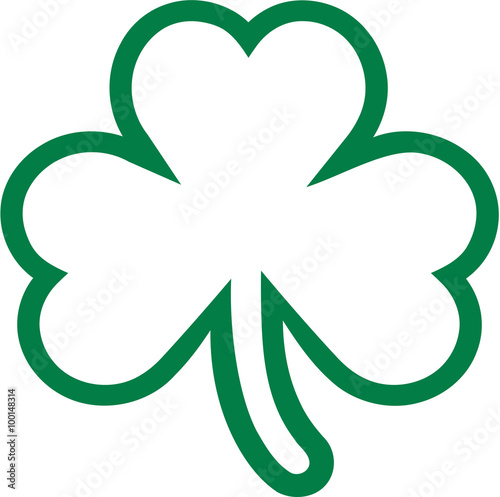 Contour of clover with three leaves