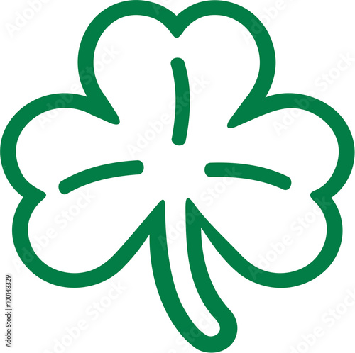 Handdrawn shamrock contur