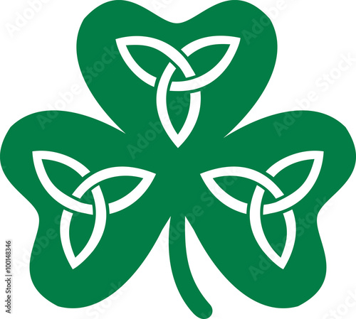 Shamrock with celtic knots